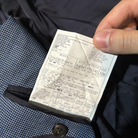 Suitsupply Blazer Mens 44L Pure Wool Sienna Single Breasted Houndstooth Canonico - Picture 8 of 16